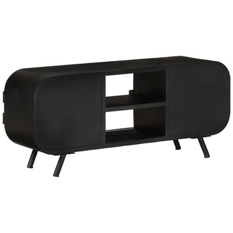 Mobile Porta Tv 110x30x45 Cm In Legno Massello Di Recupero - Foto 2