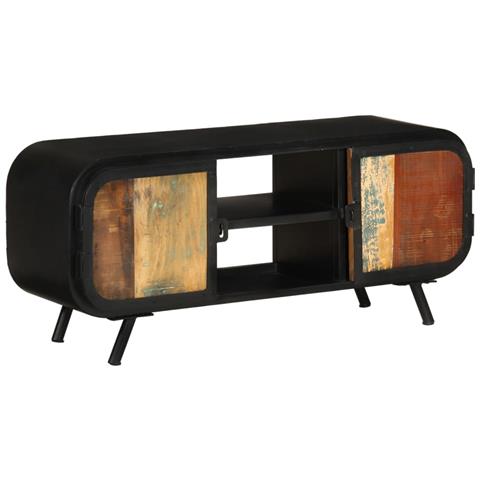 Mobile Porta Tv 110x30x45 Cm In Legno Massello Di Recupero - Foto 1