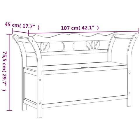Panca Bianca 107x45x75,5 cm Legno Massello di Abete - Foto 14