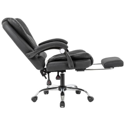 Sedia Da Scrivania Massante Per Videogiocatori Con Poggiapiedi Neri Elite - Foto 2