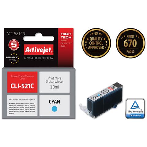 ACC-521CN cartuccia d'inchiostro 1 pz Compatibile Resa elevata (XL) Ciano - Foto 1