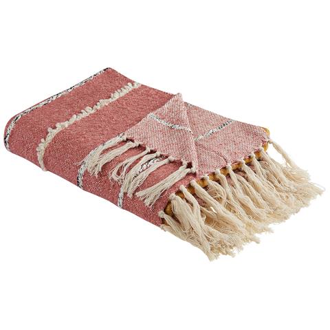 Coperta Naikhu Cotone 130 X 170 Cm Rosso Chiaro - Foto 9