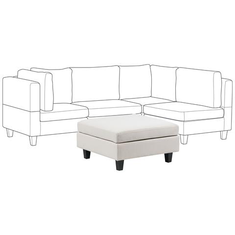 Ottomano Tessuto Beige Chiaro Unstad - Foto 1