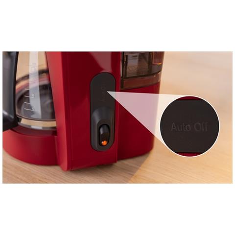 Macchina da caffè con filtro TKA2M114 Capacita 1.25 l Potenza 1200 W Colore Rosso - Foto 2
