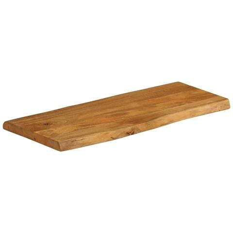 Piano Tavolo 100x40x3,8 Cm Bordi Vivi In Legno Massello Mango - Foto 2