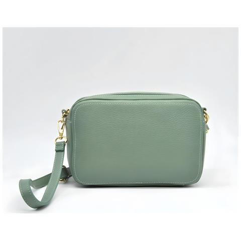Borsa A Tracolla Roma - Verde - Pelle Di Vitello Dollaro - 24x9x15 Cm - Foto 1