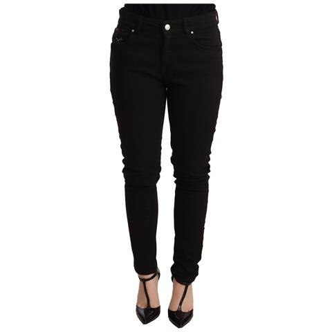 Jeans Slim Fit In Denim Stretch Di Cotone Nero - It40-s - Foto 1