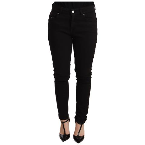 Jeans Slim Fit In Denim Stretch Di Cotone Nero - It40-s - Foto 4