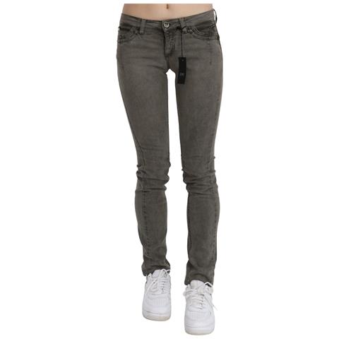 Jeans Skinny In Cotone Denim Grigio A Vita Bassa - W24 - Foto 1