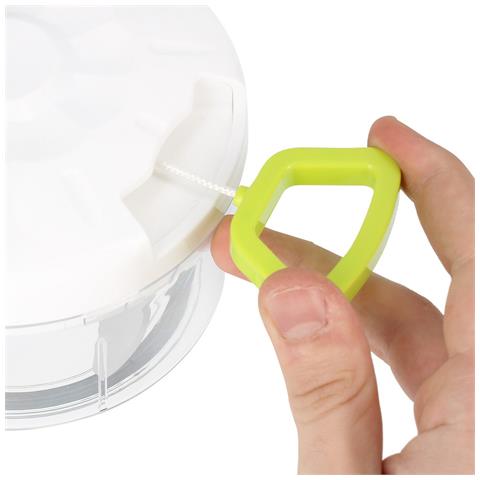 Mini Tritatutto Manuale Compatto Capacità 0,6 L Colore Bianco - Foto 2