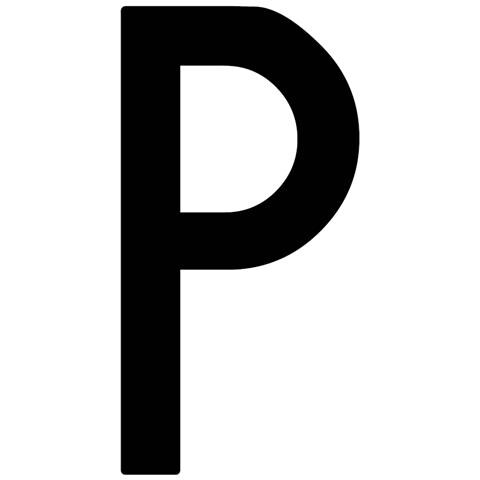 Busta 10 Lettere Adesive ''p'' Per Targa Ripetitrice - Foto 1