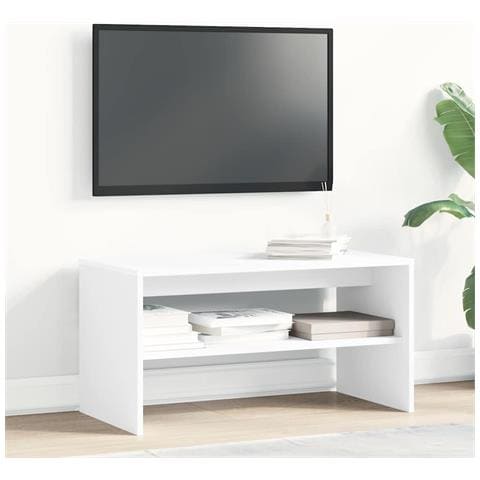 Mobile Porta Tv Bianco 80x40x40 Cm In Legno Multistrato - Foto 3