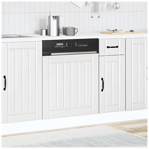 Pannello Lavastoviglie Lucca Bianco In Legno Multistrato - Foto 3