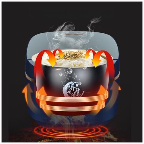 Cuociriso Elettrico A Calore Tridimensionale E 900w. Funzioni E Programmi Di Cottura Preimpostati. Ciotola Antiaderente A 5 Strati Con Capacità Di 5l. - Foto 2