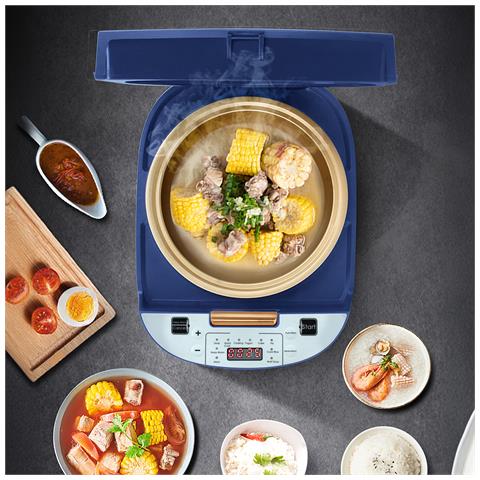 Cuociriso Elettrico A Calore Tridimensionale E 900w. Funzioni E Programmi Di Cottura Preimpostati. Ciotola Antiaderente A 5 Strati Con Capacità Di 5l. - Foto 7