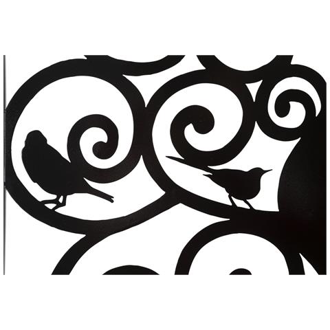 Decorazione In Metallo Albero 2 - Nero - Metallo - 70x1x70 Cm - Foto 2