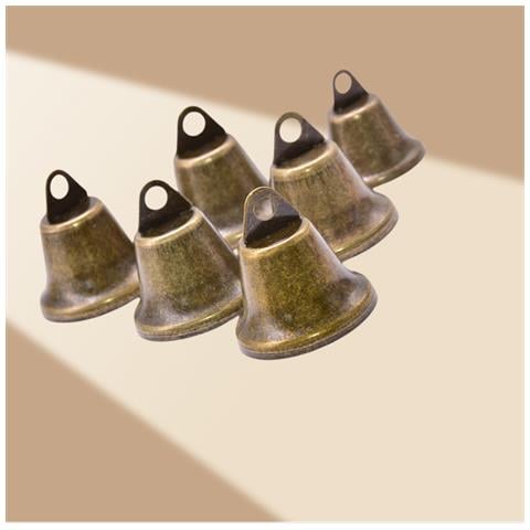 Confezione Da 10 Campanelli Anti-smarrimento In Bronzo Antico 22 Mm - Foto 2