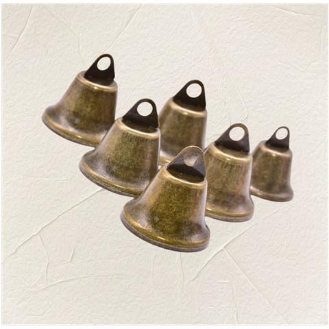 Confezione Da 10 Campanelli Anti-smarrimento In Bronzo Antico 22 Mm - Foto 5