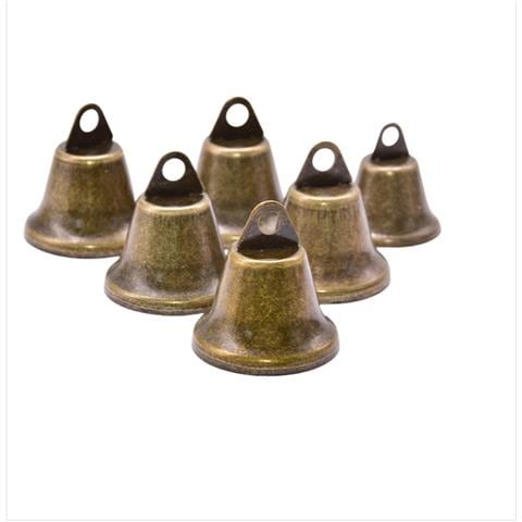 Confezione Da 10 Campanelli Anti-smarrimento In Bronzo Antico 22 Mm - Foto 1