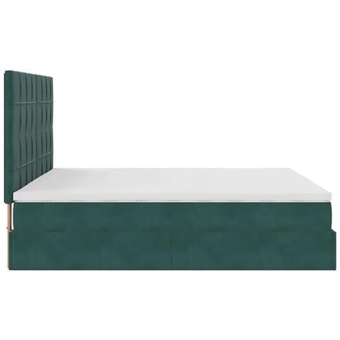 Struttura Letto Pouf con Materassi 160x200 cm Velluto - Foto 9