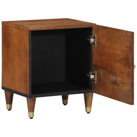 Comodino 40x33x46 cm Legno Massello Mango - Foto 2