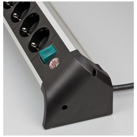 1391040400 prolunghe e multiple 1,8 m 4 presa (e) AC Interno Nero, Argento - Foto 2