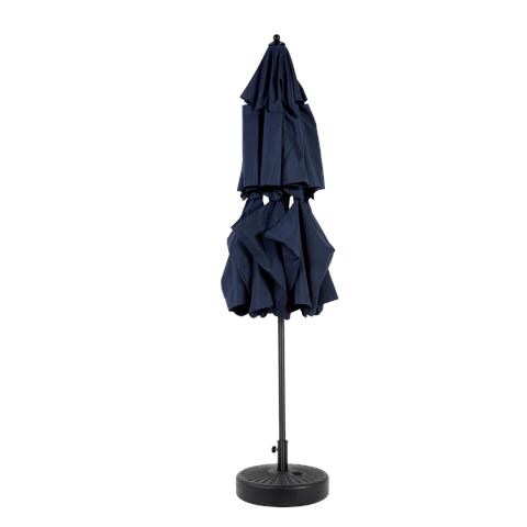Ombrello Da Esterno A Doppia Faccia Da 14,8 Piedi Rettangolare Grande Con Manovella (blu Navy) (senza Base) - Foto 2