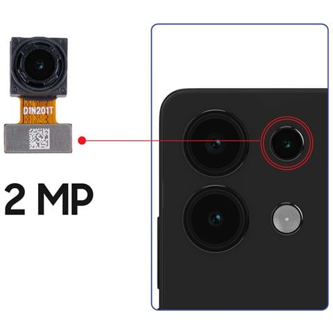 Fotocamera Posteriore Obiettivo Macro 2mp Per Xiaomi Redmi 13 4g - Foto 4