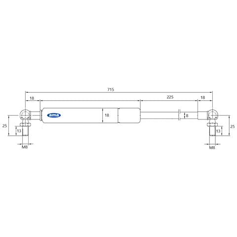 Molla A Gas Estensione Max 715mm 350 N Adattabile A Same - Foto 2