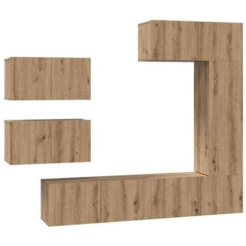 Set mobile TV 6 pcs rovere artigianale 30.5 x 30 x 90 cm - Foto 1