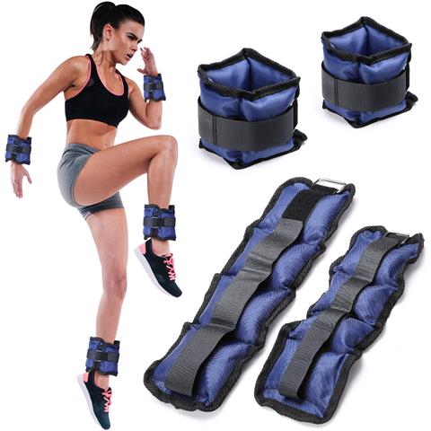 Set 4 Pesi Polsi E Caviglie 2 Kg + 1 Kg Allenamento Palestra Aerobica Fitness - Foto 1