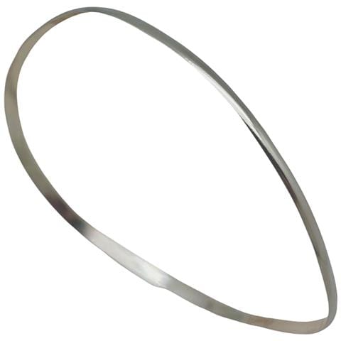 Confezione Da 2 Bracciali A Cerchio Irregolari, Realizzati A Mano Con Forma Ondulata. Argento Sterling 10µ. - Foto 2