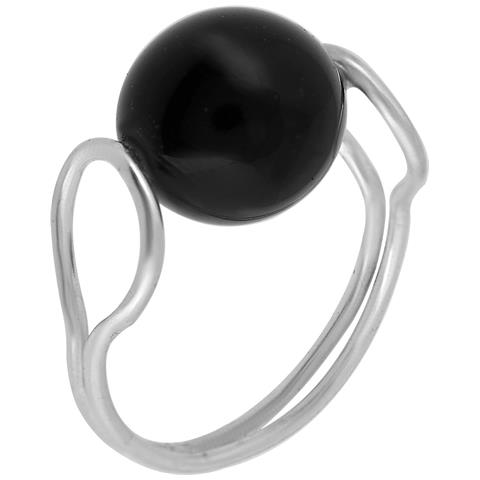 Anello In Argento Sterling ""fix Onix"" Cristallo In Onice Nero - Foto 1