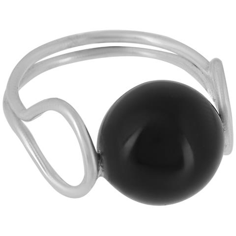 Anello In Argento Sterling ""fix Onix"" Cristallo In Onice Nero - Foto 2