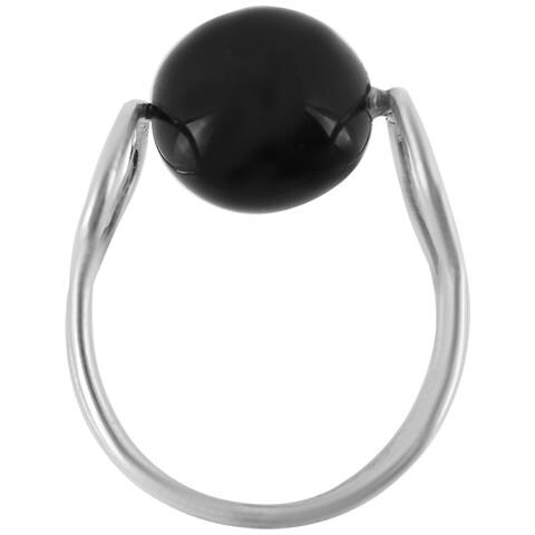 Anello In Argento Sterling ""fix Onix"" Cristallo In Onice Nero - Foto 5