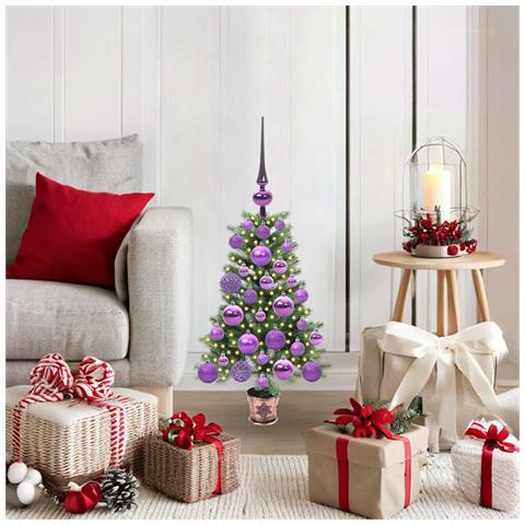 Albero di Natale con 150 LED con supporto Verde 65 cm PE - Foto 2