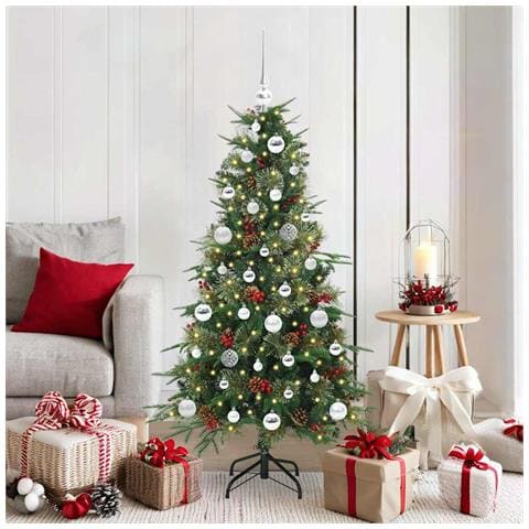 Albero di Natale Artificiale con Rami Pieghevoli Verde 150 cm - Foto 2