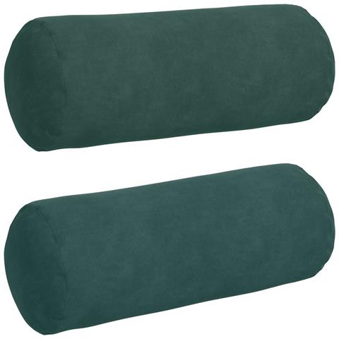 Cuscini a rullo 2 pcs Verde Scuro Ø 15 x 40 cm Tessuto in Cords - Foto 1