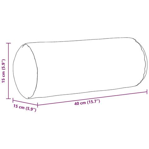 Cuscini a rullo 2 pcs Verde Scuro Ø 15 x 40 cm Tessuto in Cords - Foto 9