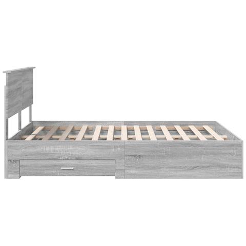 Struttura del letto con testiera Grigio Sonoma 160 x 200 cm - Foto 9