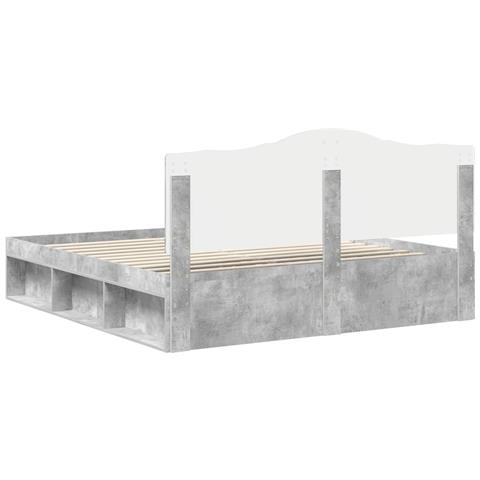 Struttura del letto Calcestruzzo 200 x 200 cm Pino massello - Foto 9