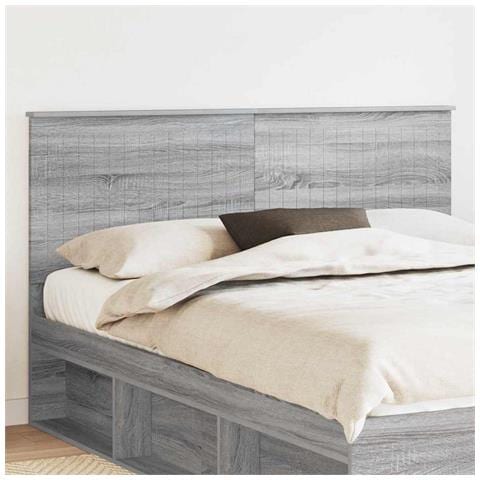 Testiera con testiera Grigio Sonoma 160 cm Legno multistrato - Foto 2