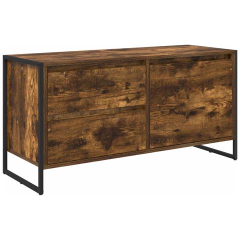 Mobile TV Quercia Fumosa 100 x 36 x 49.5 cm Legno multistrato - Foto 1