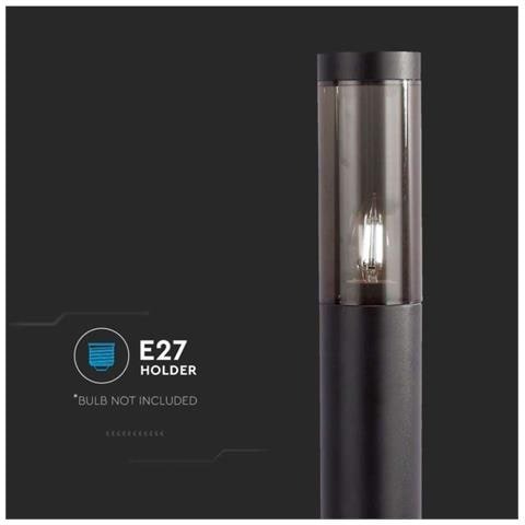 Piantana LED da Giardino con Portalampada E27 in Acciaio Inossidabile h: 100cm Colore Neo IP44, colore Nero - Foto 2