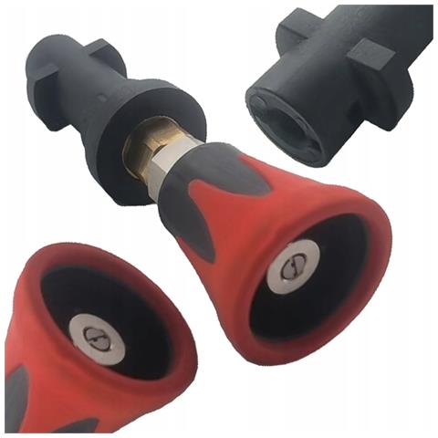 Lancia A Ugello Piatto 40° Rossa Compatibile Con Idropulitrice Kärcher K2-k7 - Pressione 4000 Psi, Materiale Plastica E Acciaio Inox - Foto 1