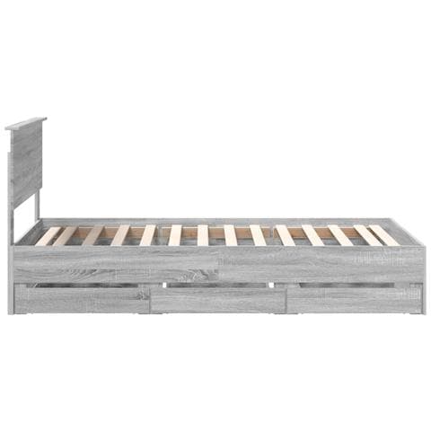 Struttura del letto con cassetto Grigio Sonoma 100 x 200 cm - Foto 9