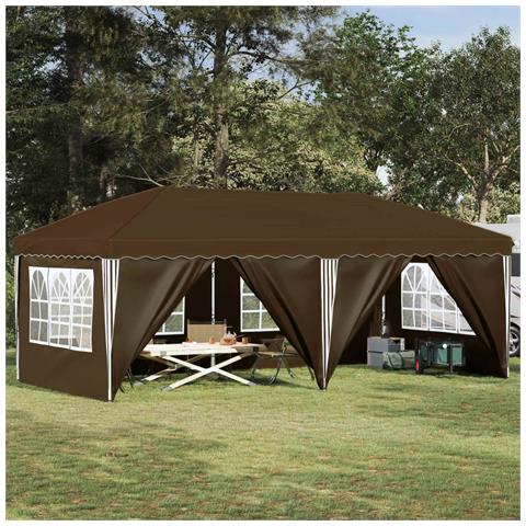 Tenda per feste a pop-up 575 x 288 x 245 cm Tortora - Foto 2