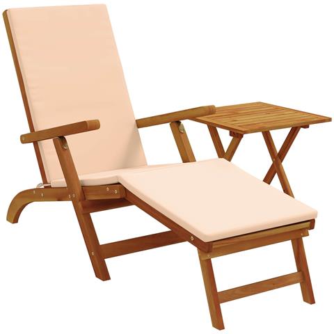 Lettino prendisole reclinabile e pieghevole 2 pcs Beige - Foto 1