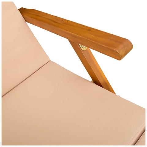 Lettino prendisole reclinabile e pieghevole 2 pcs Beige - Foto 9