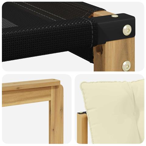 Set di divani da esterno con cuscino 6 pcs Bianco e Crema - Foto 9